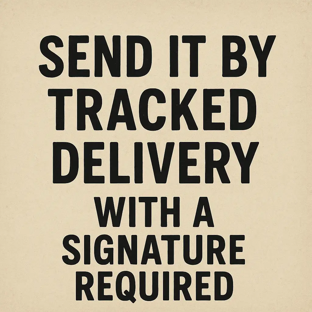 Send Your Computer For Repairs Via Registered, Tracked And Signed For Post